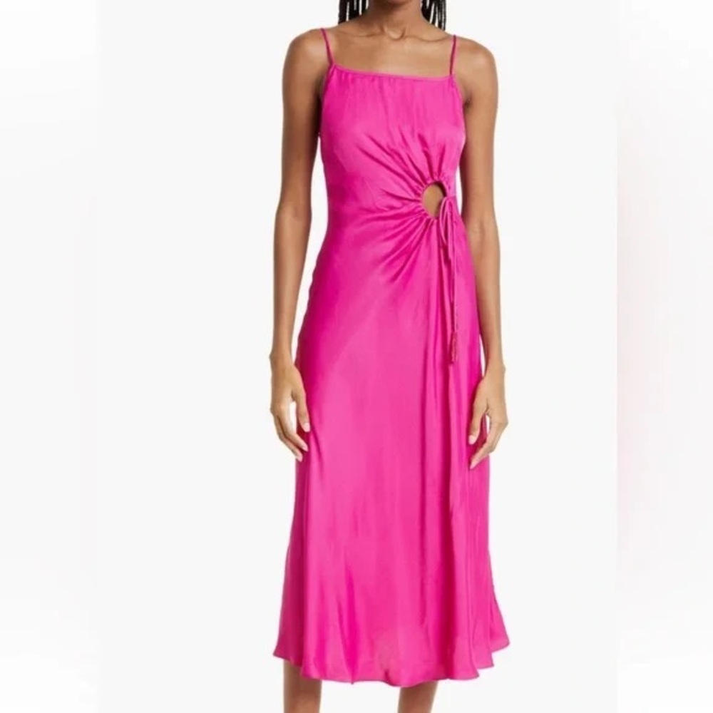 NWT! FARM RIO Pink Midi Dress